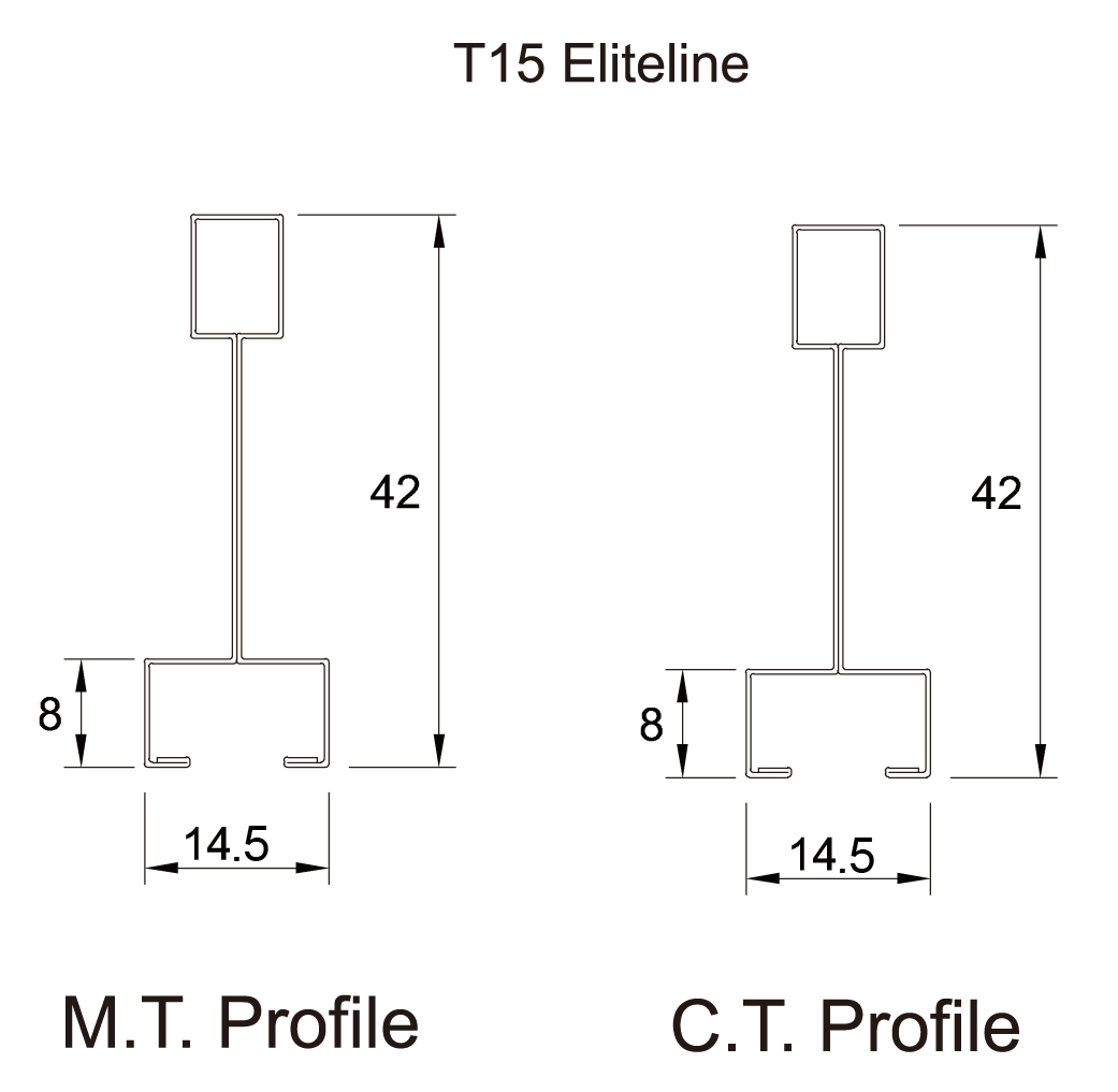 T15 Eliteline 4242 Long Range Suspended Ceiling Grid